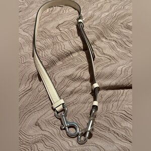 Brand New Coach Cream and Silver Leather Strap